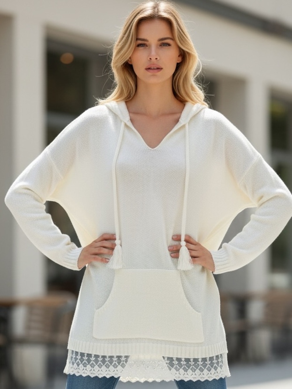 ODDY Knit Hoodie Top